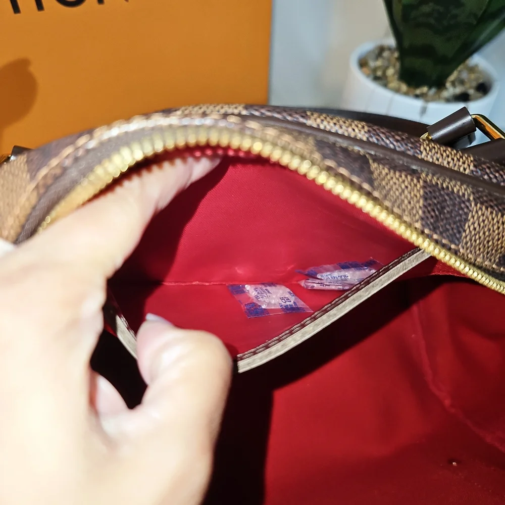 Complete Set "Giftable" Louis Vuitton Shoulder Bag Damier Ebene - Picture 14 of 16